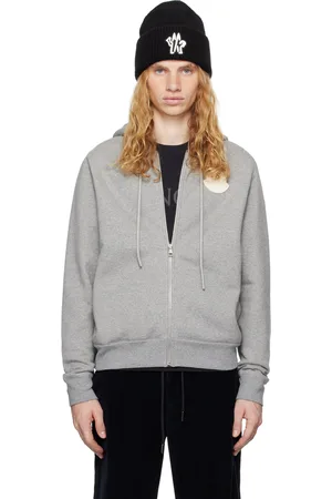 Moncler Gray Zip Up Hoodie
