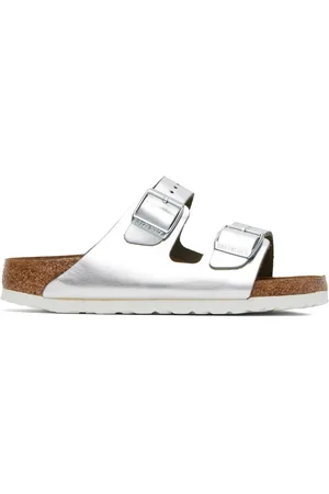 Birkenstock Silver Arizona Soft Footbed Sandals