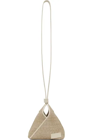 Maison Margiela Beige Small Raffia Shoulder Bag