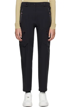 Moncler Black Bonded Logo Trousers