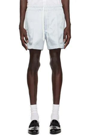 Tom Ford Blue Shiny Satin Shorts