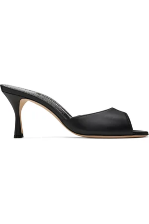Manolo Blahnik Black Jadarona Mules