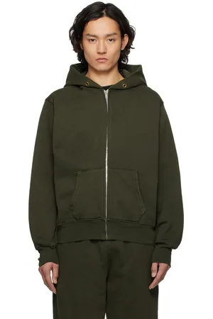 Les Tien Khaki Heavyweight Zip Hoodie