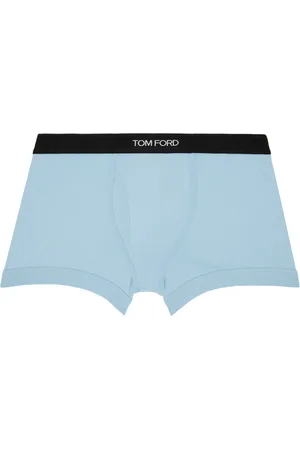 Tom Ford Blue Cotton Boxer Briefs