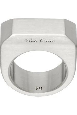 Rick Owens Silver Porterville Beveled Ring