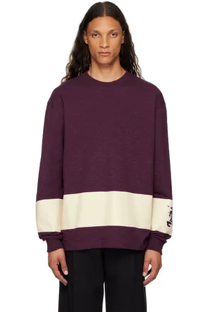 Burberry Purple EKD Stripe Long Sleeve T-Shirt