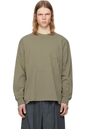 SACAI Taupe Cotton Jersey L/S T-shirt