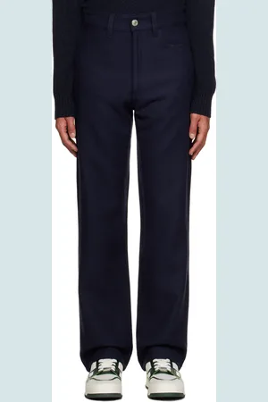 Ami Navy Straight-Fit Trousers