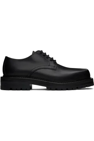 DRIES VAN NOTEN Black Leather Derbys