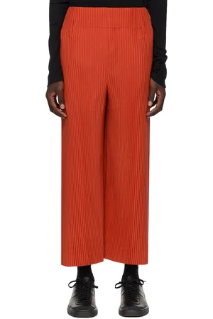 Issey Miyake Orange Pleats Bottoms 2 Trousers