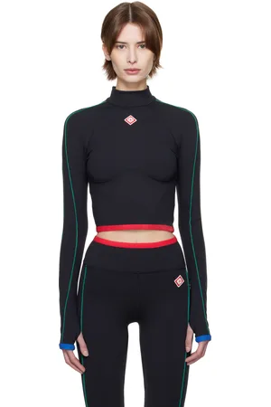 Casablanca Black Raglan Sleeve Sport Top