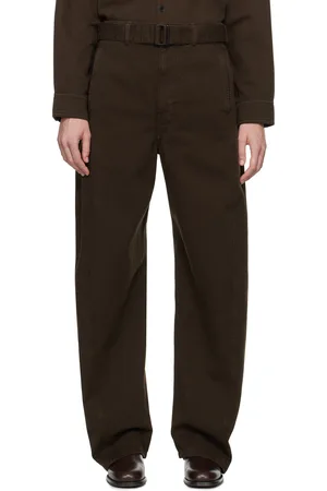 LEMAIRE Brown Twisted Belted Jeans