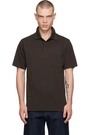 DRIES VAN NOTEN Brown Spread Collar Polo