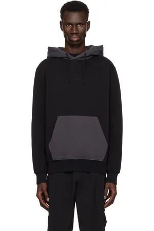 HUGO BOSS Black Embroidered Logo Hoodie