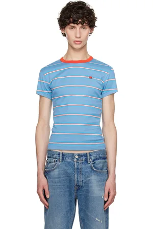 Acne Studios Blue & Orange Striped T-Shirt