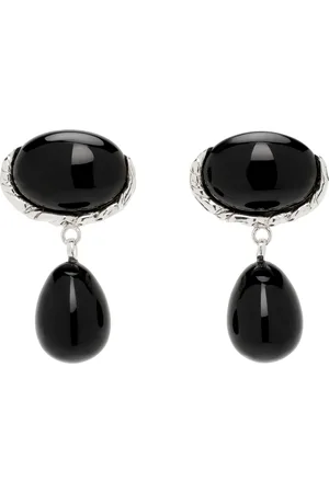 Corali Silver & Black Embleme Onyx Earrings