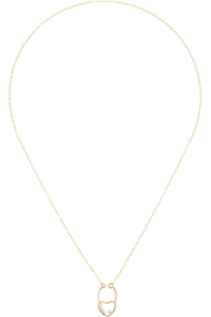 YVONNE LÉON Gold Cadenas Cœur Necklace