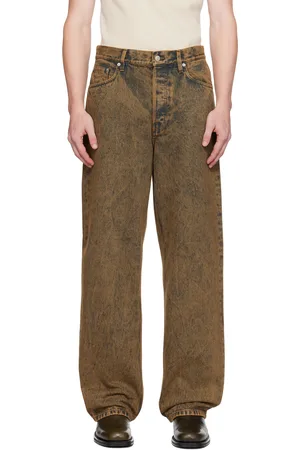 DRIES VAN NOTEN Beige Garment-Dyed Jeans