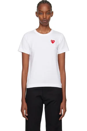 Comme des Garçons White Heart Patch T-Shirt