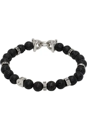 Salvatore Ferragamo Black Beads Bracelet