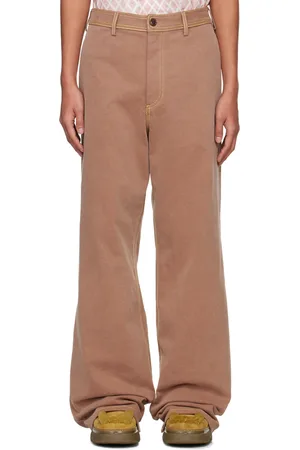 Marni Brown Contrast Stitching Jeans