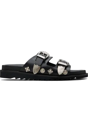 TOGA VIRILIS Black Buckle Sandals