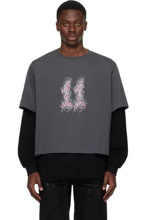 We11 Done Gray & Black Layered Long Sleeve T-Shirt