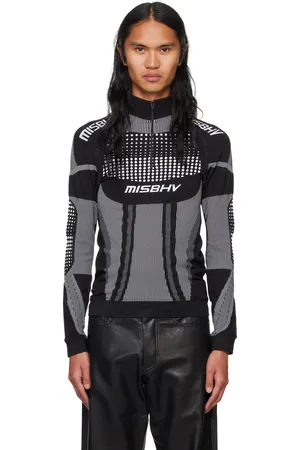 MISBHV Black & White Sport Active Europa Quarter-Zip T-shirt