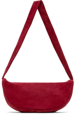 St Agni Burgundy Soft Crescent Bag
