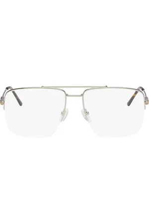 Gucci Silver Aviator Glasses