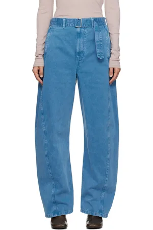 LEMAIRE Blue Twisted Belted Jeans