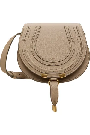 Chloé Taupe Small Marcie Saddle Bag