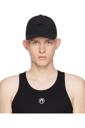 Marine Serre Black MS Sport Nylon Baseball Cap