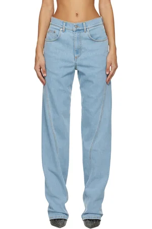MUGLER Blue Twisted Seam Jeans