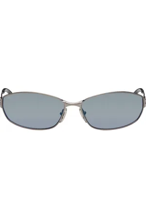 Balenciaga Gunmetal Rectangular Sunglasses
