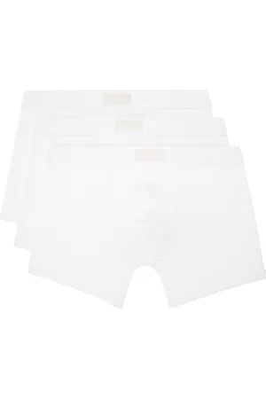 SKIMS Three-Pack White Cotton 5 Boxer Briefs