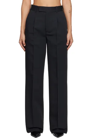 Rohe Black Relaxed Single Pleated Trousers