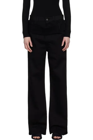 Courrèges Black Double Belt Jeans