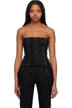 Hyein Seo Black Patchwork Camisole