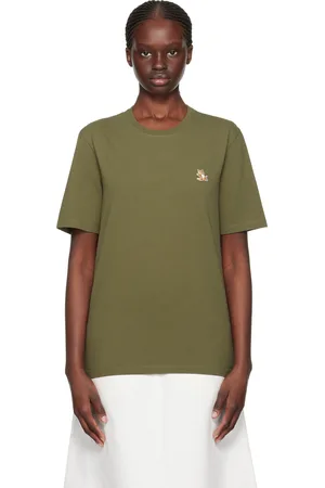 Maison Kitsuné Khaki Chillax Fox T-Shirt