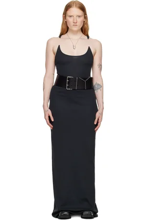 Y / PROJECT Black Invisible Strap Maxi Dress