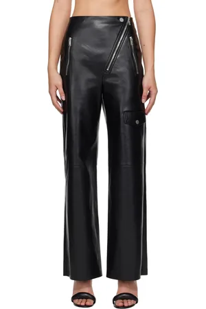 Nanushka Black Hayes Regenerated Leather Pants