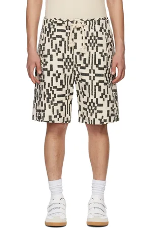 Isabel Marant Off-White & Black Pelian Denim Shorts