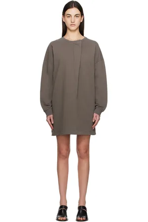 Maison Margiela Brown Sweat Jersey Darting Minidress