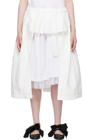 Comme des Garçons White Cutout Miniskirt