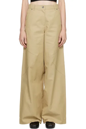OPEN YY Beige Wide-Leg Trousers