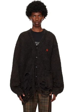 DOUBLET Black Zombie Silhouette Cardigan