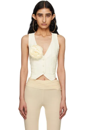 BLUMARINE White Floral Vest