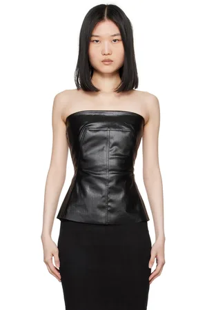 Rick Owens Black Porterville Coated Denim Top