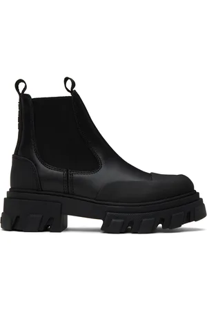 Ganni Black Low Chelsea Boots